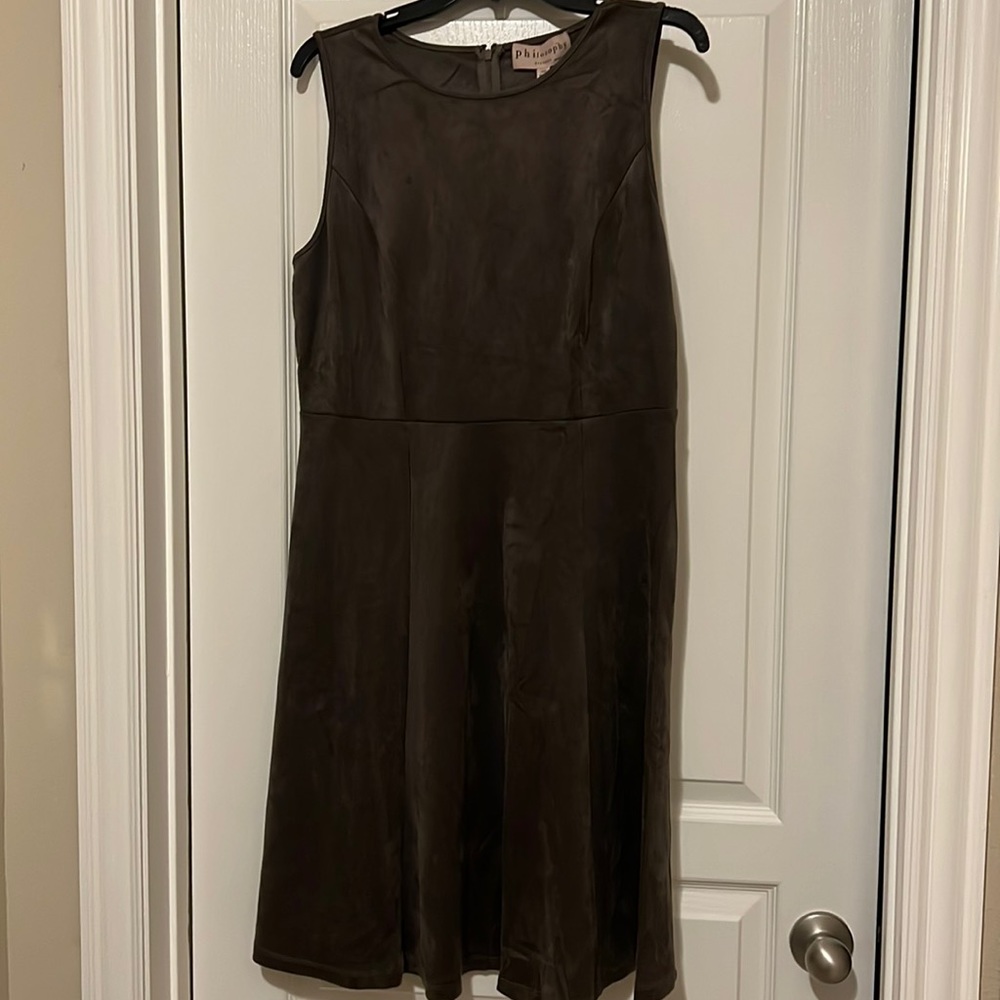 NWT Philosophy Sleeveless Faux Leather Dress